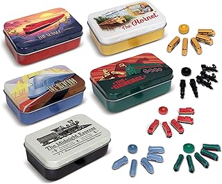 Deluxe Board Game Train Sets | Player Pieces for Ticket to Ride and Other Adult, Family, and Kids Train Board Games | Upgraded Miniatures | Complete Set of 5