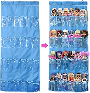 Hanging Over Door Toy Storage Organizer (24 Pockets), Compatible with LOL OMG Dolls Surprise Doll (Toys Not Included), (57.5''x22'')