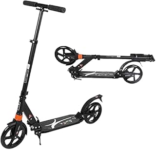 Scooters Kick Scooter for Adults Kids Foldable Adult Kick Scooters with Footbrake Commuter Scooters with Big Wheels Birthday Gifts for Women/Men/Teens/Kids Non-Electric Support 100kg