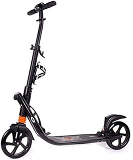 Scooters Kick Scooter for Adults Kids Foldable Unisex Adult Kick Scooters with Water Cup Holder Portable Commuter Scooters with Big Wheels Birthday Gifts for Women/Men/Teens/Kids Non-Electric