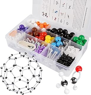 Molecular Model Kit, 444 Pcs Organic Molecular Chemistry Set, Atom Element Model Kit for Lessons in Chemistry, Molecular Structures Building kit, Ochem Science Gift for Teachers and Students