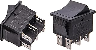 2 Pcs Power Wheel Gas Switch (6 Pin), Universal Accelerator Foot Pedal for Kids Ride On Car Go Kart Pedals, Kids Electric Cars Brother Replacement Parts Speed Reset Switch