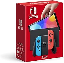 Nintendo Switch – OLED Model w/Neon Red & Neon Blue Joy-Con (Japan Stock Region-Free) (Renewed)