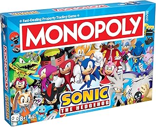 Winning Moves Sonic The Hedgehog Monopoly Board Game for 2 to 6 Players and makes a great gift for fans ages 8 and up