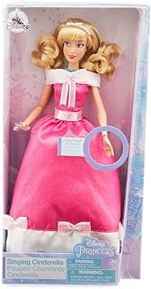 Disney Store Official Singing Doll Collection - Cinderella - Fashion Doll with Pink Party Dress Featuring Glittery Details - Disney Princess Toys for Girls