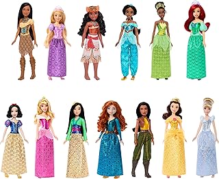 Mattel Disney Princess Ultimate Princess Collection with 13 Fashion Dolls in Sparkling Clothing & Accessories, Poseable, Inspired by Movies (Amazon Exclusive)
