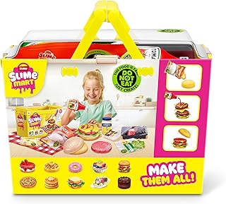 Small Basket by ZURU, Toy, Arts & Crafts for Kids and Kidults, Soft Slime Making Kit - Slime Kit for Girls Ages 6-10 - Fun Gift Idea for Boys Girls - Fidget Toys - Sensory Toys (Burger)
