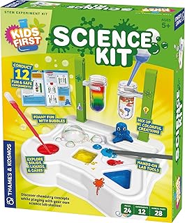 Thames & Kosmos Kids First Science Kit | STEM Learning, Intro to Chemistry for Ages 5+ | Safe & Educational Lab Setup with 20+ Durable Tools, 12 Experiments | Explore Lab Skills & Science Concepts