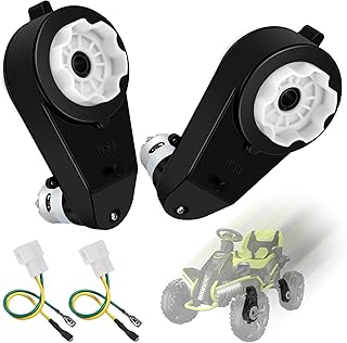 2 Pcs 24V Powered Wheels Motor Upgrade Gearbox for Ride On Toys 24v RS555 40000RPM High Speed Drive Engine Motor Upgrade Gearbox Replacement Parts