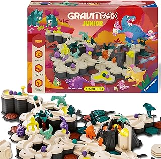 Ravensburger GraviTrax Junior Starter Set XXL Dino 24845 - Marble Run from 3 Years - Marble Run and Construction Toy for Children, Dino Gift for Boys and Girls