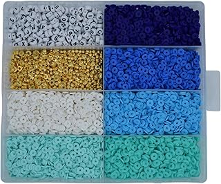 Clay Beads for DIY Crafts, 7800 Pieces (Blue Set)