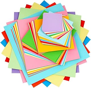 Folding Papers Set 500 Sheets Square Origami Pastel Perfect for Kids' Art Craft Projects
