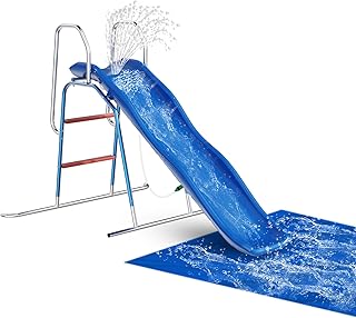 Water Slide for Kids Backyard, Outdoor Waterslide with 3-Zone Spray Sprinkler and Ground Tarp, Summer Water Game Toy for Backyard Water Fun Activities Play