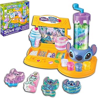 Disney Stitch Slimy Creations Studio, DIY Slime Making Kit with Colorful Confetti Mix-ins for Ages 6 and Up