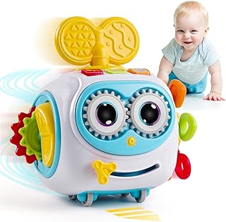 Montessori Toys for 1 Year Old: 6 in 1 Crawling Sensory Toys for Toddlers 1-3, Baby Busy Musical Educational Learning Activities Cube, Baby Boys Girls Gifts for 1 2 3 Year Old
