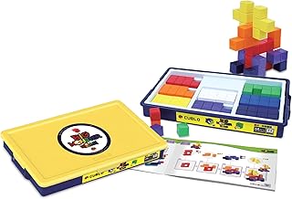 Magic Cube Cublo Big Monster, 64pcs of Magnetic Cube Blocks and Activity Book Includes a Unique Educational Program with Cube Blocks