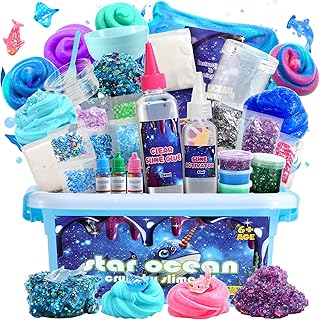 OPLDYRK Slime Kit for Girls Ages 8-12 Mini Butter, Clear, Water, Cloud Slimes, Slime Making Kit for Kids DIY Craft Kits,6 7 8 9 10 Year Old Girl Birthday Gift Cute Stuff