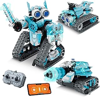 Robot Building Kit, Educational STEM Toys & Birthday Gifts for 6 7 8 9 10 11 12+ Year Old Boys Kids, 3 in 1 DIY Science RC Robotics Sets with APP and Remote Control Projects