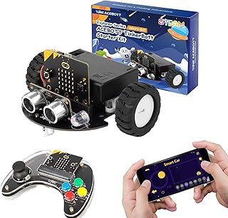 Robotics for Kids Ages 8–12 12-16,ACEBOTT Smart Robot Car Kit Compatible with BBC Micro:bit V2,STEM Toys Coding Robot Kit Compatible with LEGO,Gift for Kids and Teens(Not Included Wireless Controller)