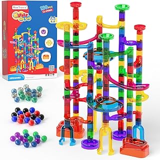 Marble Run, 150 Pcs Marble Maze Race Building Blocks Toy Game & STEM Learning Toys Christmas Birthday Gift for Kids Aged 3-12