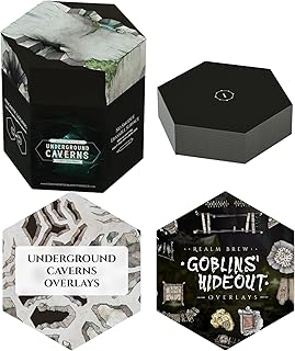 Realm Brew: Magnetic Map Tiles for D&D (Enhanced Underground Caverns Set)