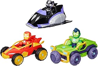 Marvel Toy Bundle, 3 Action Figures with 3 Vehicles & Accessories, 3-Inch Super Hero Toys for Kids, Ages 3+