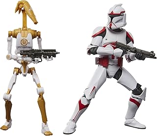 STAR WARS The Black Series Phase I Assault Trooper & Battle Droid Officer, Battlefront II Premium Collectible 6 Inch Action Figure 2-Pack (Amazon Exclusive)