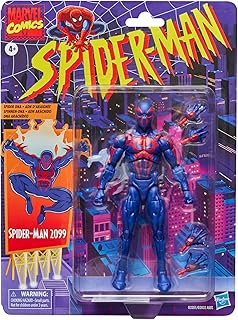 Marvel Legends Series Spider-Man 2099, Retro Cardback Comics Collectible 6-Inch Scale Action Figure