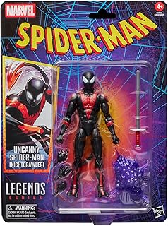 Marvel Legends Series Uncanny Spider-Man (Nightcrawler), Retro Cardback Comics Collectible 6-Inch Scale Action Figure