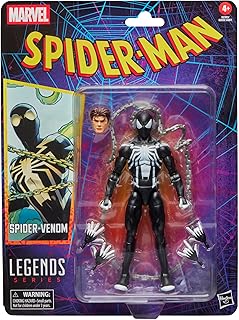 Marvel Legends Series Spider-Venom, Retro Cardback Spider-Man Comics Collectible 6-Inch Scale Action Figure