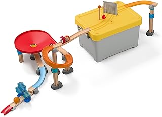 HABA Kullerbü Ball Track System: Build & Grow Montessori Toys & Marble Run for 1+, STEM Toys Building Set with Click Track and Creative Crate