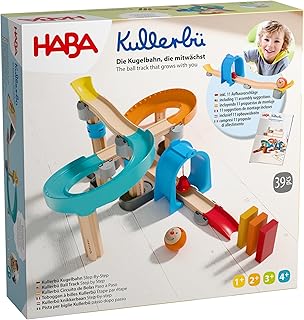 HABA Kullerbü Step-by-Step Marble Run - Clever Click System for Stable Fun - Marble Run from 12 Months - Can be Combined with All Kullerbü Tracks - 2012252001