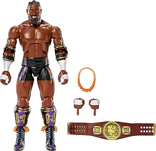 Mattel WWE Elite Action Figure & Accessories, Series #121, 6-inch Collectible Oba Femi with 25 Articulation Points & Swappable Hands