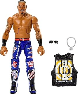 Mattel WWE Elite Action Figure & Accessories, Series #121, 6-inch Collectible Carmelo Hayes with 25 Articulation Points & Swappable Hands