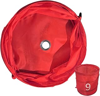 Backyard Golf gameBucket- Ball Sport Training Equipment, Foldable Golf Chipping gameStorageBucket| Sports gameFoldable ClothBucketToy, Ball Sport Training Oxford Fabric Organizer for Adults