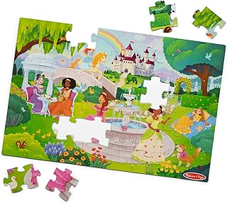 Melissa & Doug Fairy Tale Castle, Storybook Princess Themed Jumbo Floor Puzzle, 48-Piece Jigsaw Puzzle, 3 x 2 Foot Toddler Puzzles for Kids Ages 3+