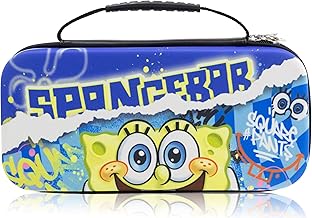 SpongeBob SquarePants Nintendo Switch 2 Case | Protective Hard Shell Carrying Case for Nintendo Switch 2 Console | Portable Travel Pouch for Switch 2 Accessories, Games & Storage | Nickelodeon Design
