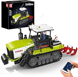 Mould King 17093 Crawler Tractor Technique Building Set, App-Controlled/RC Farm Truck Construction Vehicle Toys, DIY Engineering STEM Model Kit, Gifts Idea for Age 14+/Adult-1357 Piece