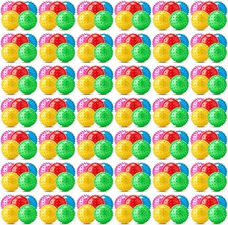 Jerify Knobby Balls 4.72" Bouncy Spiky Sensory Ball Bulk Soft Inflatable Massage Stress Plastic Toy for School Party Play Outdoor Indoor