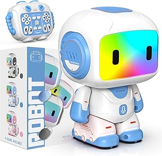 Robot Toy for Kids,Remote Control Robots with Smart Interactive Dancing, Programmable Toy, Rechargeable Robots Toys for Age 3-8 Year Old Boys and Girls Christmas Birthday Gift Present Blue