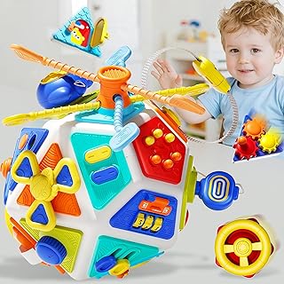 22-in-1 Busy Board for 1 Year Old, Activity Cube Montessori Sensory Toys for for Toddler 1-3, Early Educational Travel Toy for 1 Year Old Kid , Fine Motor Skills Gifts for Infant 12-18 M+ Boys & Girls