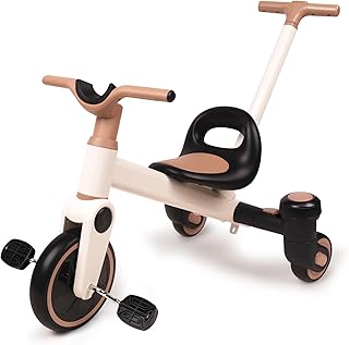 4-in-1 Kids Tricycle, Convertible Drift Trike, Pedal Tricycle for Ages 3-5