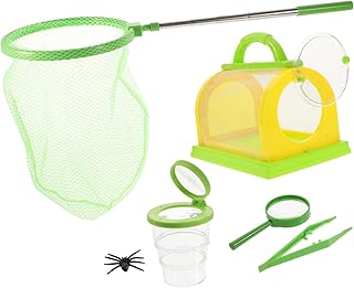 Critter Cage with Magnifying Glass for Outdoor Insect Catching and Observation Safe Plastic Adventure Kit for Boys and Nature Exploration