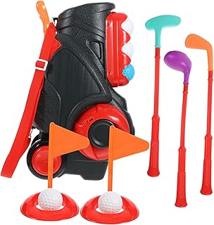 Golf Set with Carrying Suitcase Outdoor Golf for Boys and Indoor and Garden Sports Play Equipment to Develop Coordination Imagination and Patience