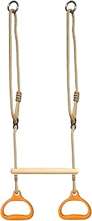 Swing Set Trapeze Bars - Playground Equipment Rings Bar Swing Bar | Swings Ring Playground Equipment - Ergonomic Rings Sensory Game for Kids Outdoor Adults Indoor Playtime Children Backyard Kids and