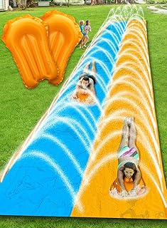 Slip and Water Slide for Adults and Kids Extra Long Heavy Duty Water Slides for Backyard Lawn Summer Outdoor Water Toys