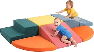 Foam Climbing Blocks for Toddlers, 6-Piece Climbing Toys for 1 Year Old, Soft Play Set Indoor Gym Equipment for Toddler1-3