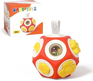 Busy Cube for Toddlers 1-3,12-in-1- Montessori Sensory Activity Cube with Children's Intellectual Development Learning,Educational Learning Gifts for Boys & Girls