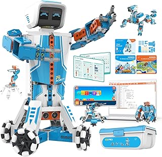 WhalesBot E9 Pro Robot Engineering Building Kit for Educators with 12 Servo Motor Joints, Learn Scratch & Python Programming, STEM Educational Science Kits for Teens Boys & Girls 12-18