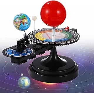 Sun Earth Moon Orbital Model, Planetarium Educational Model, Lighted Orrery Teaching Model, Solar System Model Kit, Scientific Kit for Experiment, Astronomy Gift for Students, Teens